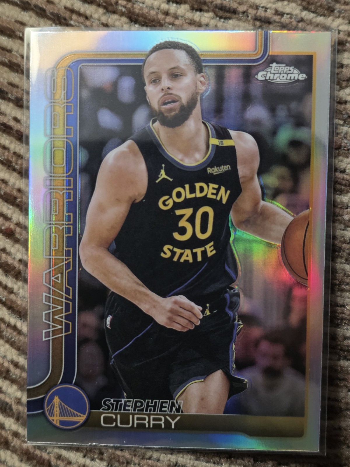 2025-26 Topps Chrome Stephen Curry Refractor #201 Golden State Warriors