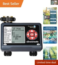 Programmable Water Timer with TWO Zones & ECO Mode - Hassle-Free Outdoor Setup