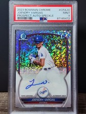 2023 Bowman Chrome Joendry Vargas Prospect Auto /299 Speckle Refractor PSA 9 A1