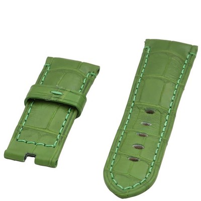 Panerai Alligator Semimat Green Watch Bands MXE04WTH