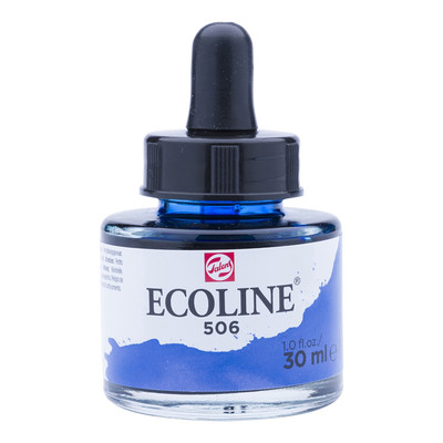 Watercolor Ecoline With Dropper Ml.30 Blue Ultramarine Dark Talens
