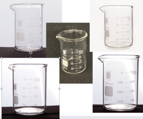 labglassware beaker 50ml 150 250 500ml Heavy Wall  Low form Dual Graduatio - Picture 1 of 7