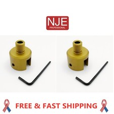 2 Pack Ruger .22 Mark 1,2,3 Bull 1/2"x28TPI Muzzle Brake Adapter Gold Aluminum