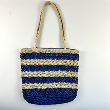 Borsa Talbot's in paglia a righe blu