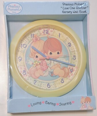 8 1/2'' Precious Moments Love One Another Nursery Wall Clock Battery Operated
