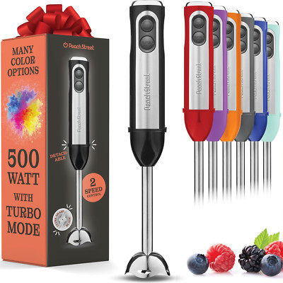 Powerful Immersion Blender, Electric Hand Blender 500 Watt with Turbo Mode, Deta