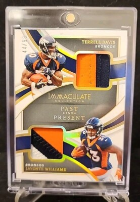 2022 Immaculate Terrell Davis / Javonte Williams Past & Present  #/99 Broncos 