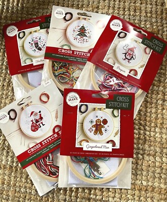 Docrafts WEIHNACHTEN Kreuzstich-Set - 6 Optionen - **Ideale Geschenke für alle Altersgruppen**