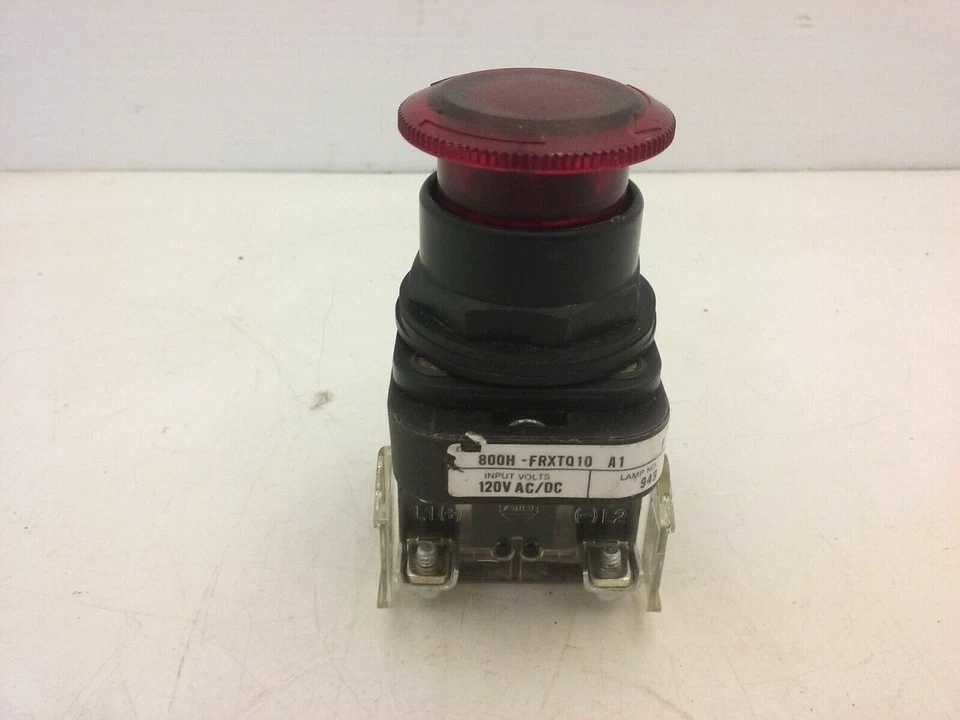 ALLEN BRADLEY 800H-FRXTQ10RA1 PUSH-PULL TWIST-RELEASE RED 120V 1NO 1NCLB SER.  F - Image 3 of 4