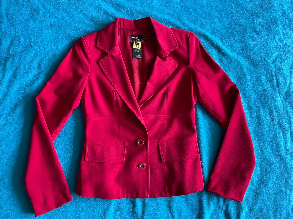 RAMPAGE CLOTHING CO Red Suit Blazer Jacket Size Juniors SMALL