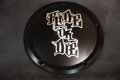 Ride Die Smooth Black Primary Clutch Derby Cover 16+ Harley FLHT Touring 78165