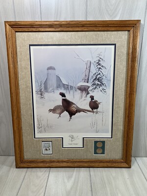 LEO STANS WINTER WONDER Print Grouse National Park Series Stamp Gold Leaf Coin