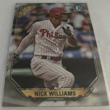2018 Bowman Chrome Baseball Nick Williams Philadelphia Phillies rookie insert