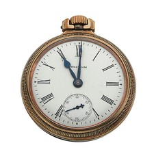 Antique Waltham Crescent Pocket Watch 16S 21J S/N 22010419 Gold Filled Case