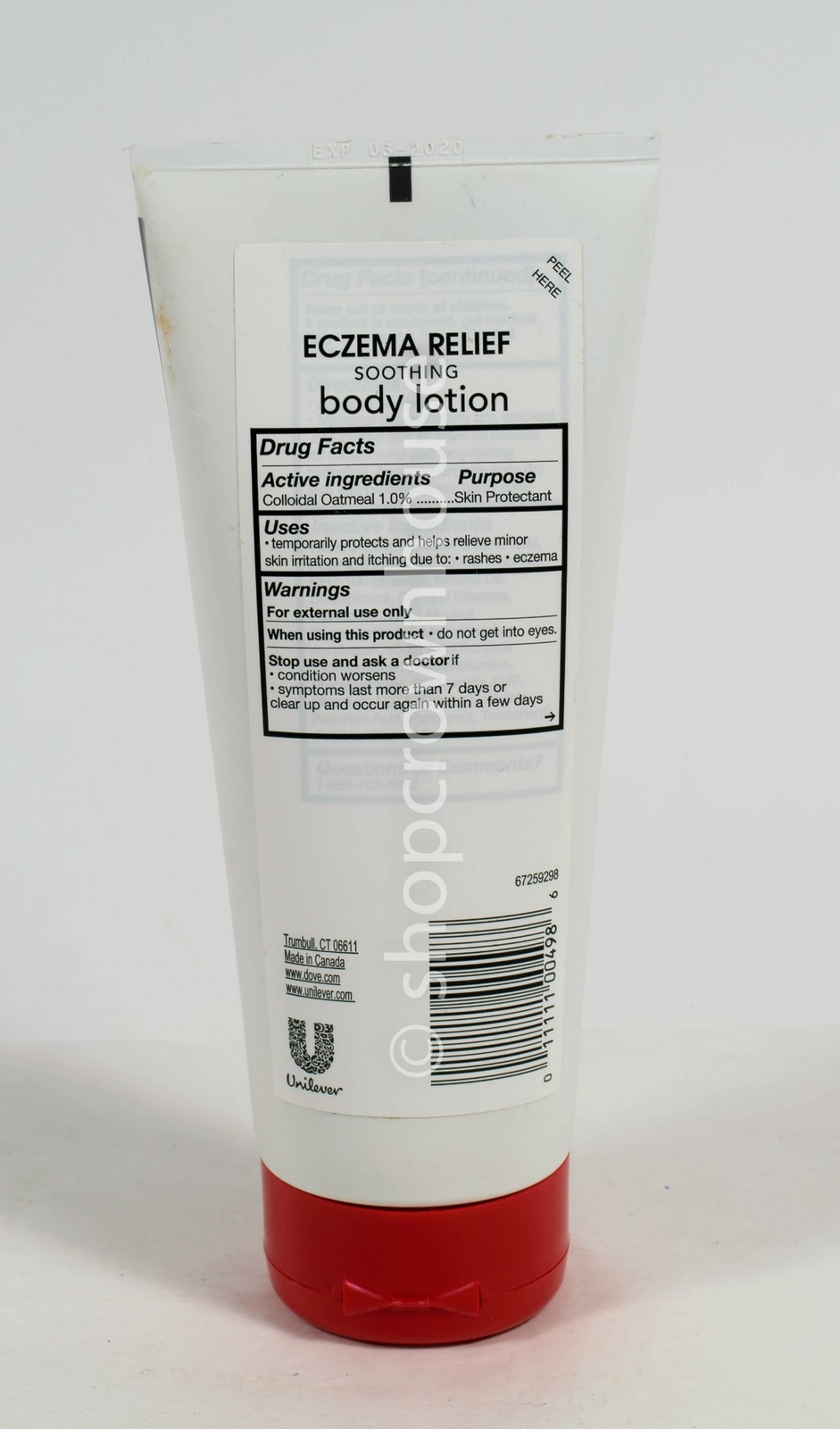dove dermaseries eczema relief soothing body lotion 6.8 oz