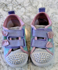 Toddler Girls' Size 6 sneakers skechers By Madelyn Light-Up Sneakers Aqua Size 6