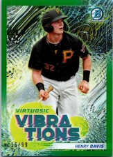 2022 Bowman #VV-8 Henry Davis Virtuosic Vibrations Green Refractor #/99