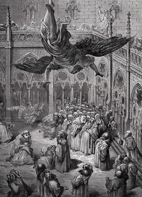 1800s GUSTAVE DORE Religious Woodcut 