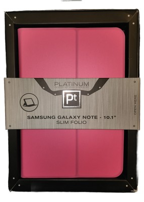 Platinum Protective Slim Folio Case for Samsung Galaxy Note 10.1'' tablet, Pink 