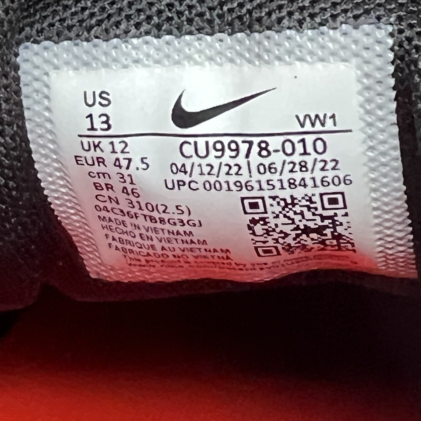 Nike Air Max 90 G Golf Shoes 'Black Infrared' CU9978-010 Mens Size 13