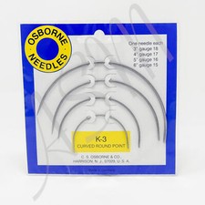C.S. Osborne No. K-3 Round Point Curved Needle Kit