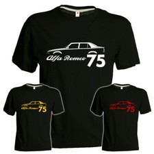Tshirt alfa 75 macchina stile retrò anni 90 80 vintage automobile nera GTA auto