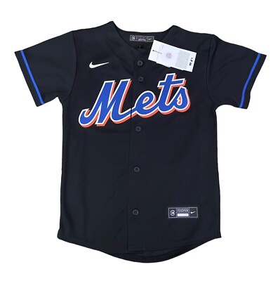 100% Authentic New York Mets Nike Black Blank Jersey Youth