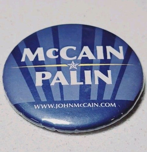 2008 John McCain Sarah Palin 2" Presidential Campaign Button Pin Republican - Picture 2 of 5