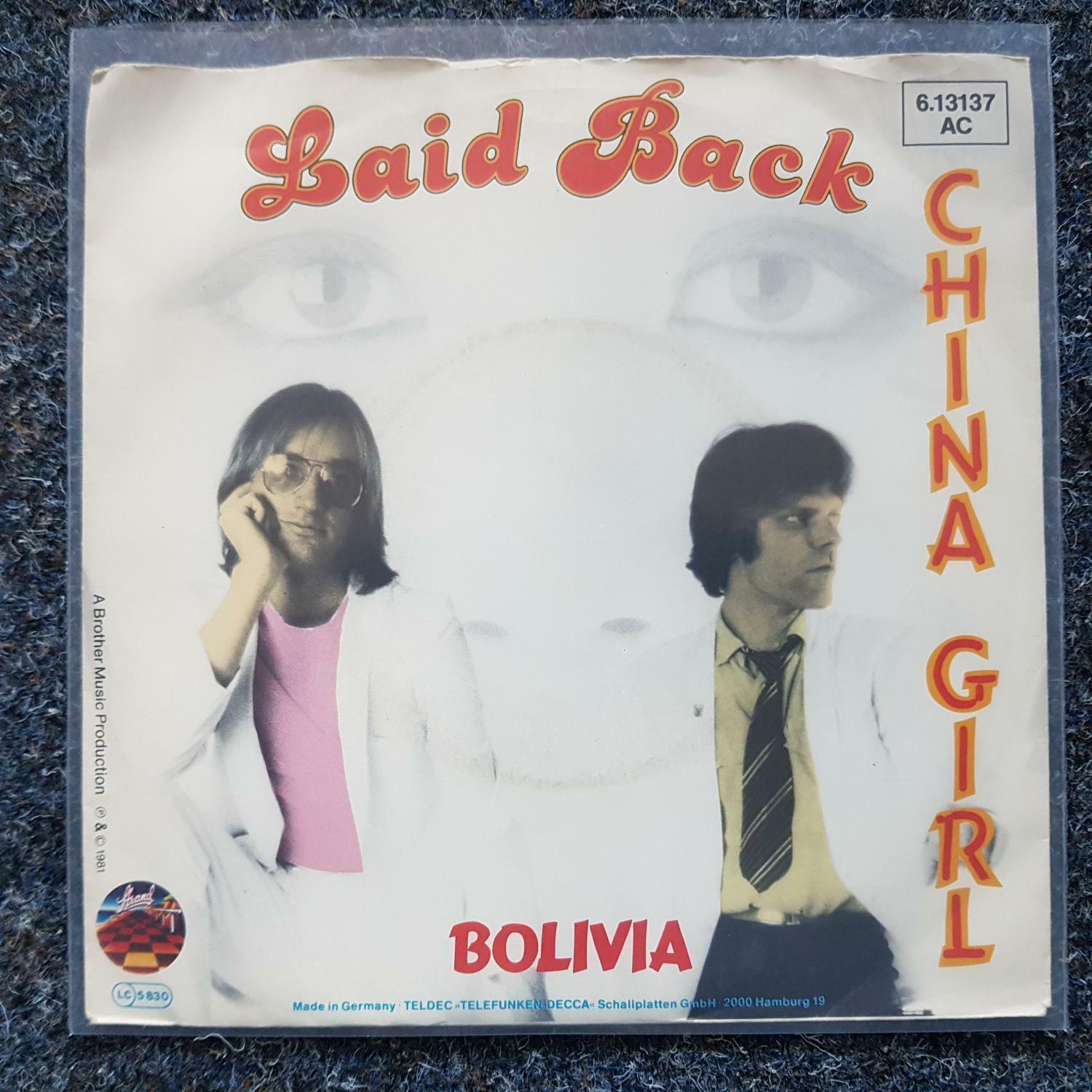 7"" Single Vinyl Laid Back - China girl/ Bolivia GERMANY