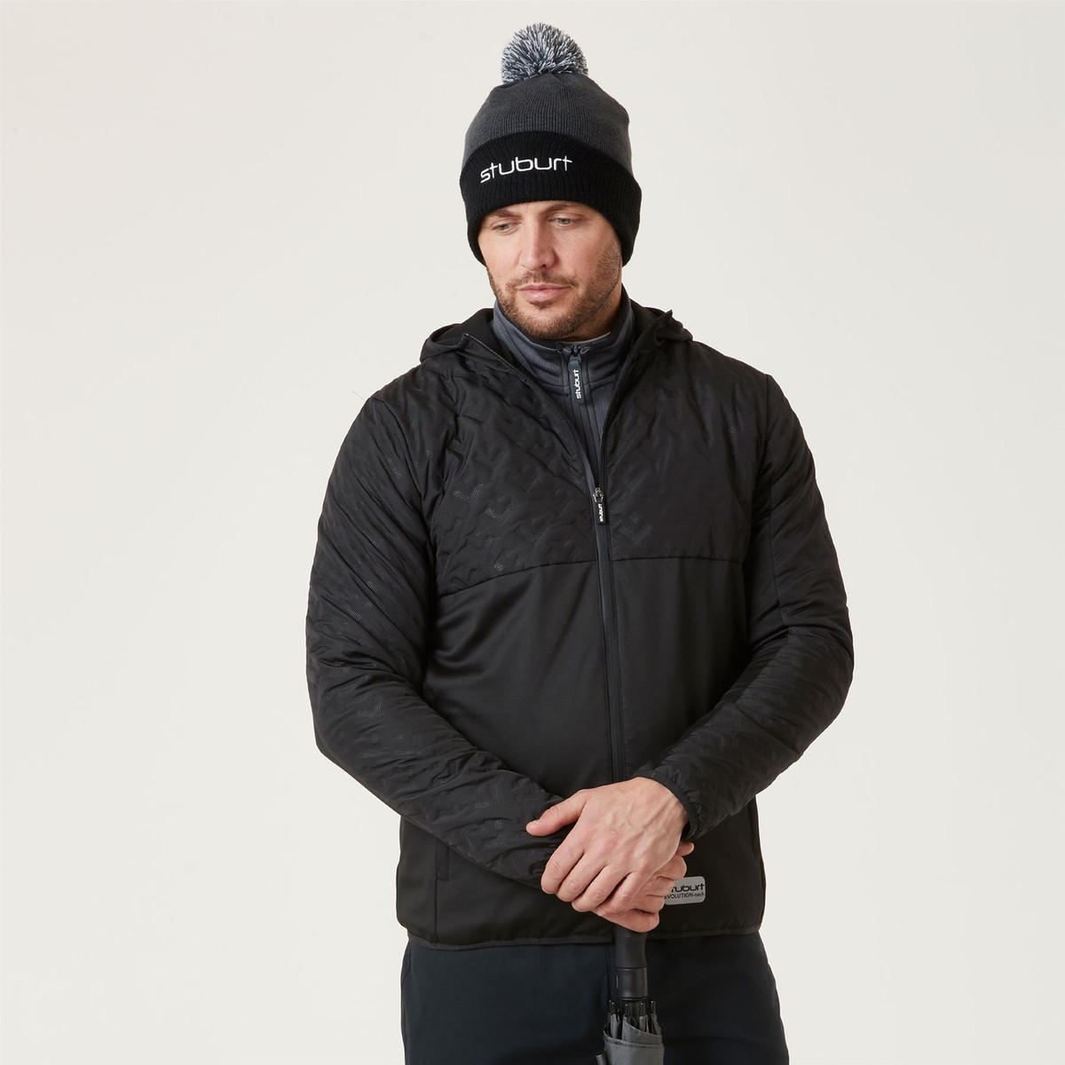 Stuburt Mens Evolution-Tech Hooded Padded Golf Jacket Coat
