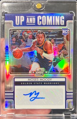 2021-22 Optic Contenders Moses Moody Up And Coming Rookie Silver Prizm Auto /149