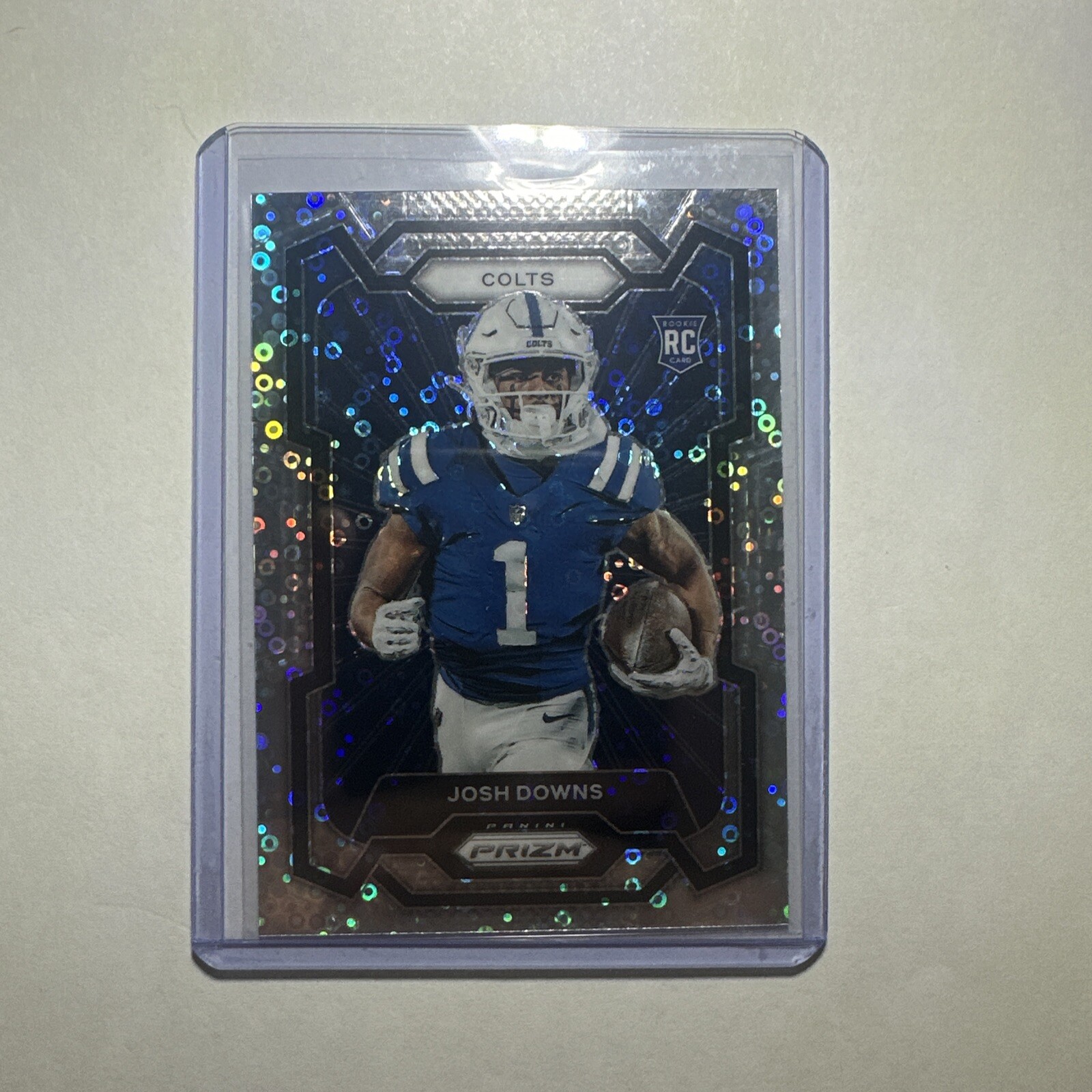 2023 Panini Prizm Josh Downs No Huddle Silver Disco Variation #310 Colts Rookie
