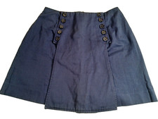 Vintage navy blue 1960s Bobbie Brooks cotton skort shorts/skirt , 23" waist