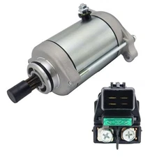 For Suzuki Starter Motor QuadMaster 500 LT-A500F 4x4 2000 2001 with Relay 18796