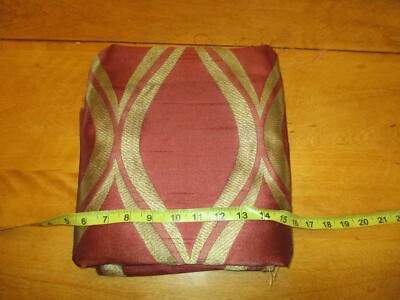 Rust/Gold poly blend scroll design home decor fabric 57'' w x 2 yards