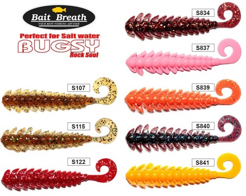 BAIT BREATH BUGSY 2.5" Jig Finesse Soft & Scented Salty Lure Bait PERCH WALLEYE - Picture 4 of 40