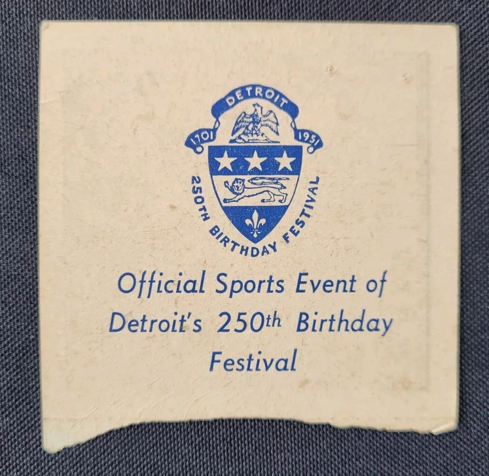 1951 NASCAR Grand National Motor City 250 Ticket Stub, Tommy Thompson Win #1 - Image 2 of 2