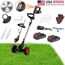 Cordless Electric Weed Lawn Eater Edger Yard Grass String Trimmer Cutter Mower