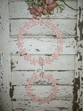 Kranz Blumen Metall rosa rose Türkranz Shabby Frühling Fensterdeko Landhaus