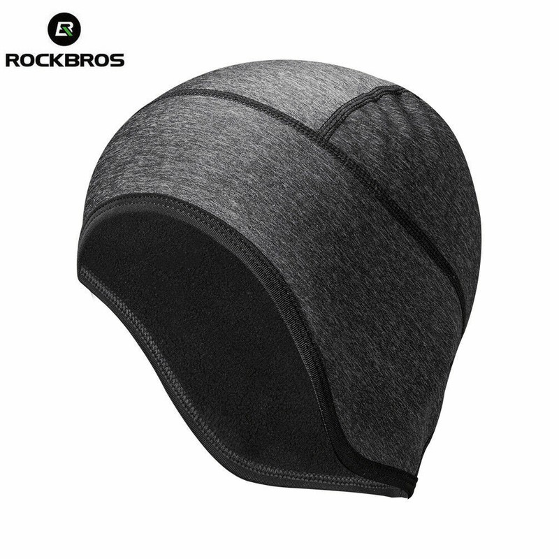 ROCKBROS Bike Under Helmet Winter Thermal Windproof Hat Men Outdoor Sports Cap