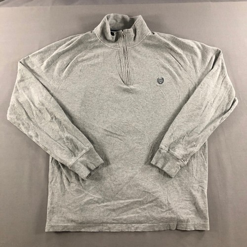 Chaps Sweater Adult Large Gray Pullover 