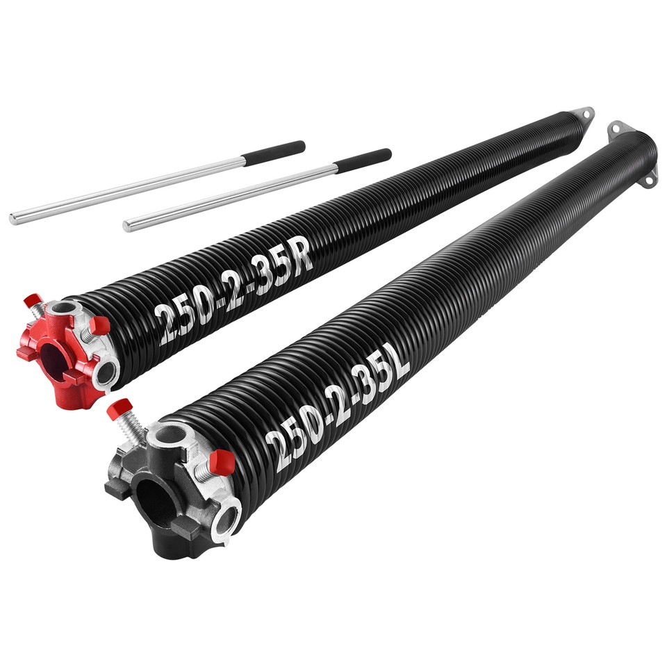 35ft Spring Garage Door Torsion Springs Pair of 0.250 x 2 x 35 inch with Winding ...