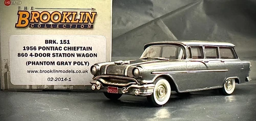 Brooklin BRK151 1956 Pontiac Chieftain 860 4-Dr Station Wagon(Phantom Gray Poly)