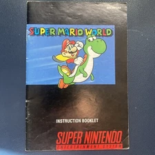 Super Mario World Super Nintendo SNES 1991 - Manual Instruction Booklet Only