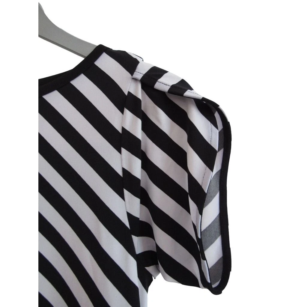 Abito Michael Kors MK bianco e nero manica a tulipani taglia P