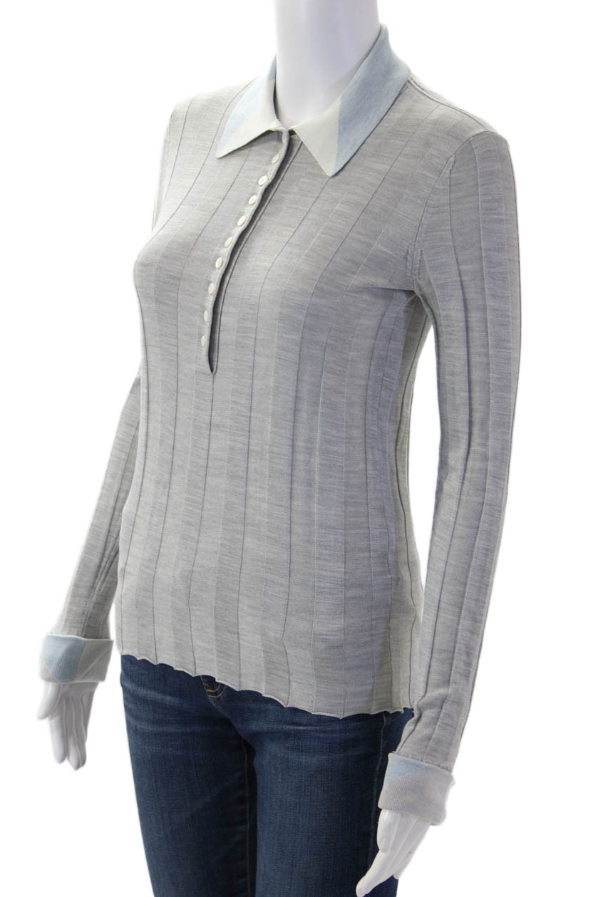 JED Womens Basic Silk Collared Button-Up Shirt Gr… - image 2