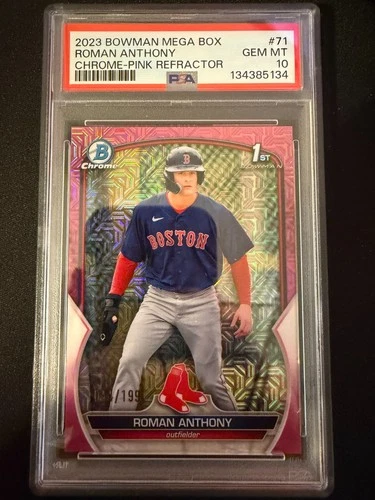 2023 Bowman Chrome 1st Roman Anthony Pink Refractor 144/199 PSA 10