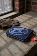 Diesel Continental Zip Herren Portemonnaie Einheitsgröße Blau Denim Look RRP120