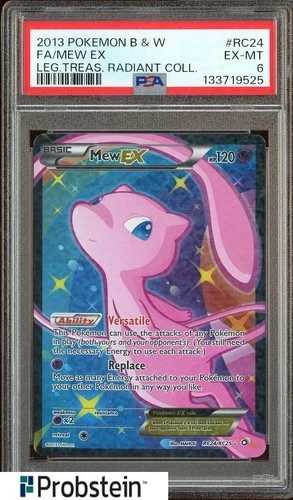 2013 Pokemon B & W Legend Treasures Radiant Collection #RC24 Mew ex PSA 6