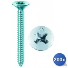 200X Vis Autofilettante Zinc Blanc Tsp Ph E-100 5,5X32
